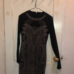 Black sequined dress
